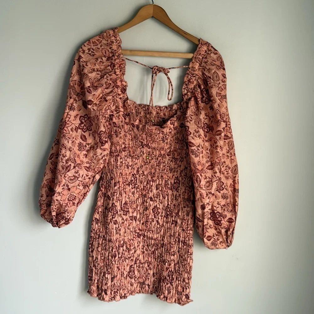 FREE PEOPLE SMOCK IT TO ME MINI DRESS SMALL
